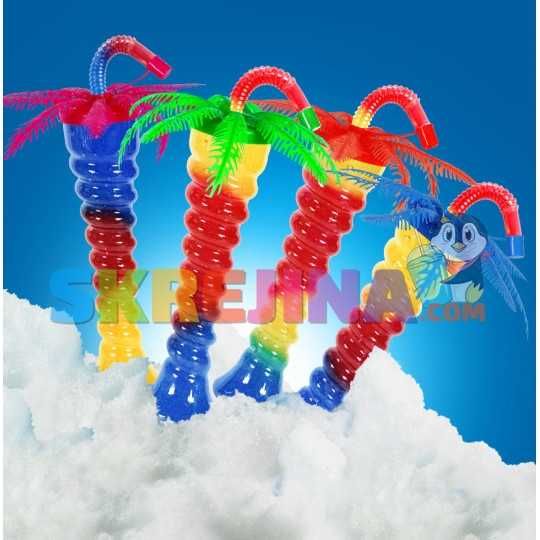 НОВО! Атрактивни чаши ПАЛМА за скрежина, смути и фреш 350 мл