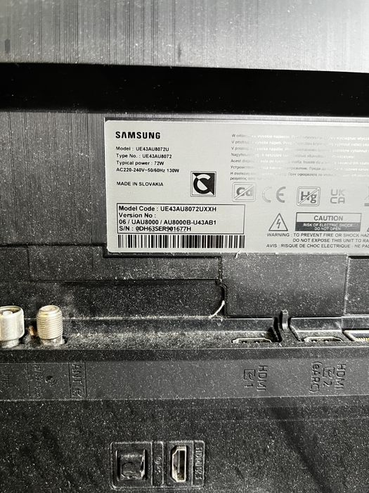 Samsung  Smart TV 4K 108cm - Pentru piese / Display defect