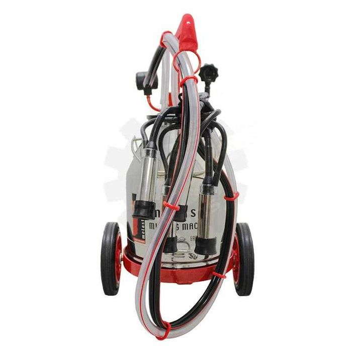 Aparat de muls vaci – 1 post, bidon inox 30L, pompă uscată