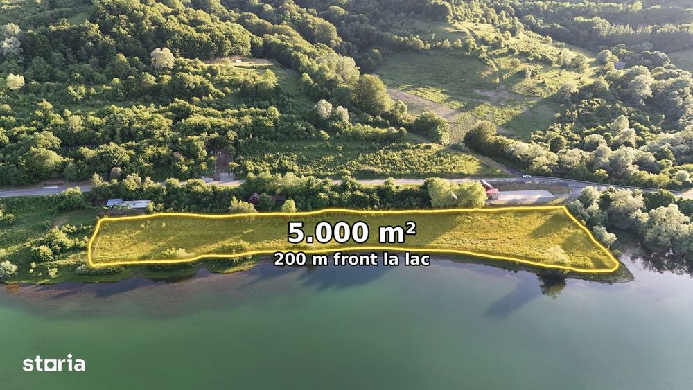 Teren unic de 5.000 m², chiar pe malul lacului Bezid