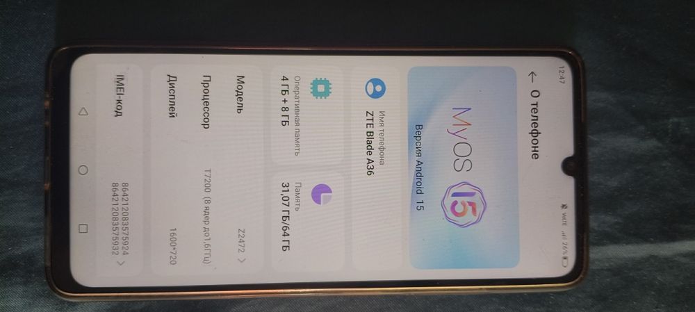 Смартфон Zte blade a36