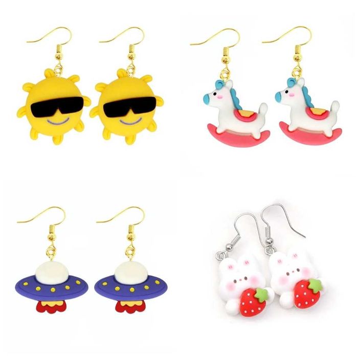 Серьги детские  мультяшных героев