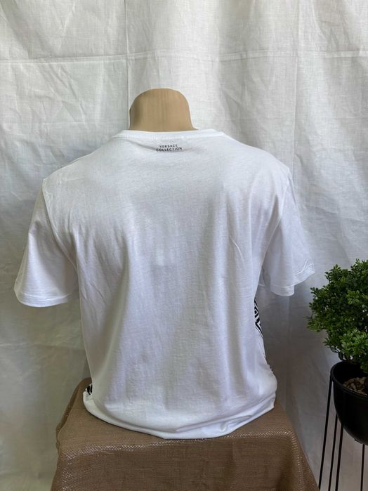 Мъжка тениска Versace Collection с принт, оригинал, нова - S, M, L, XL, XXL - бяло, синьо