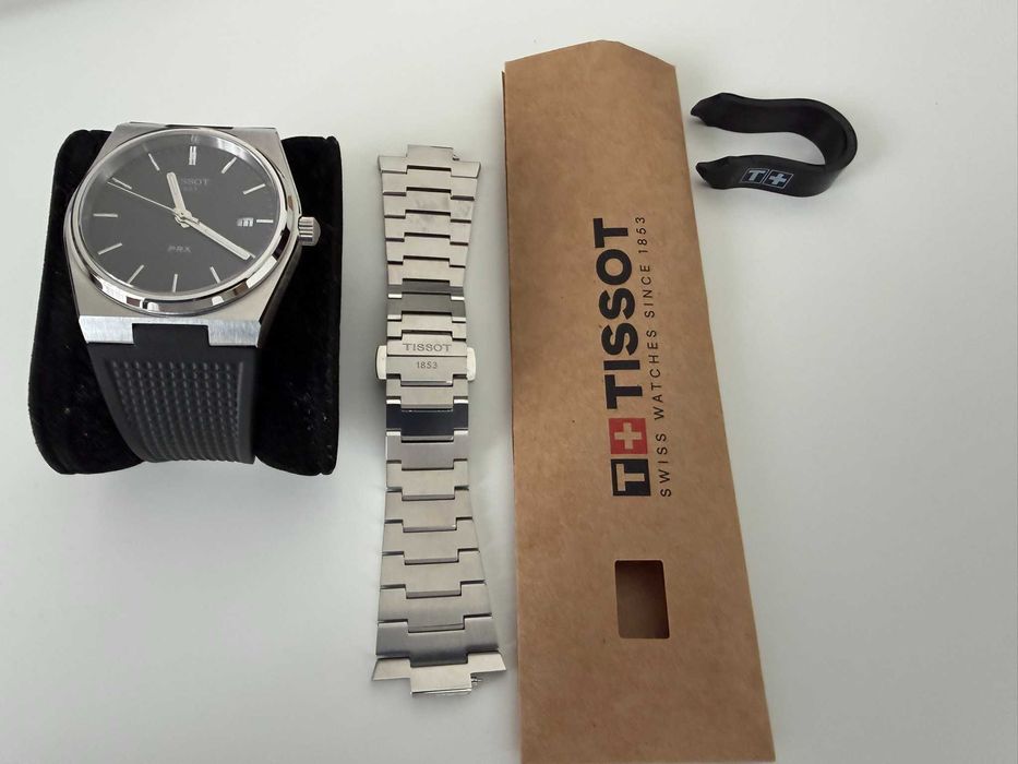 Tissot PRX 40mm nou + extra curea silicon originala Tissot