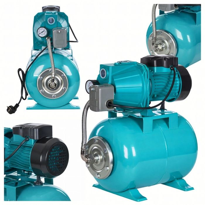 Хидрофорна система с помпа 750W и разширителен съд 50L – Пълен комплект за водоснабдяване и напояване