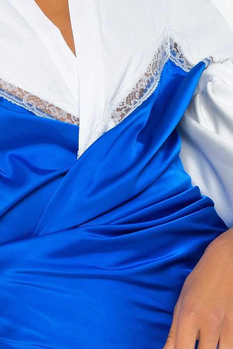 Rochie Midi Dama din Satin, tip T-shirt, disponibila in 3 nuante