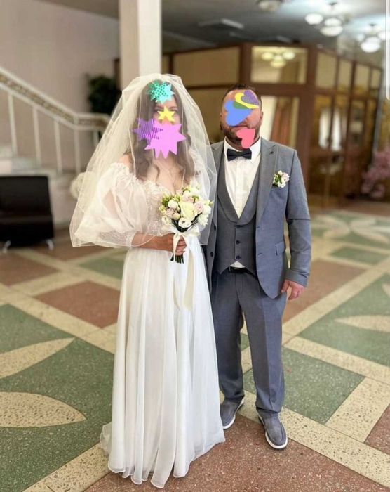 Мужской свадебный костюм-тройка