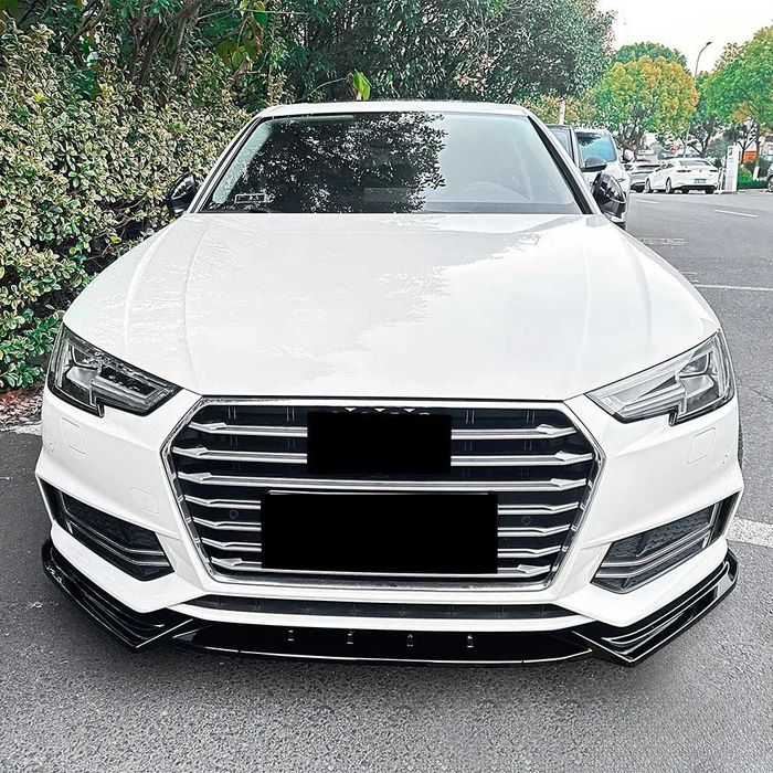 Lip Prelungire Extensie Bara Fata Audi A4 B9 Sline 17-19, Negru Lucios