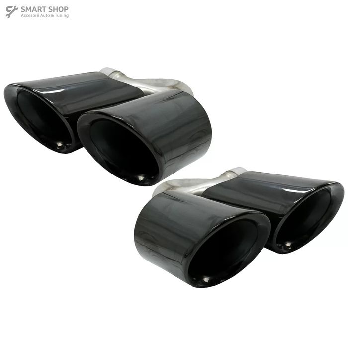 Ornamente Evacuare compatibil cu Porsche Cayenne 9Y0 SUV 3.0 (2018-up) Negru