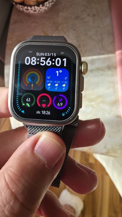 HUAWEI WATCH FIT 4 Pro Titanium Color Body with Green Woven Strap