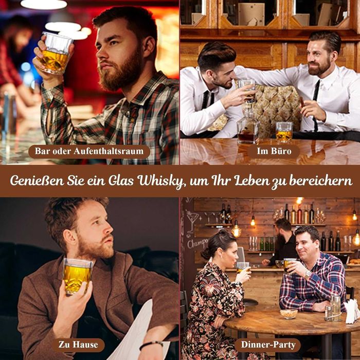 Перфектен подарък за мъже Луксозен комплект за уиски в дървена кутия