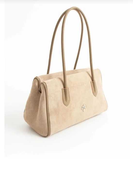 Женская сумка через плечо из натуральной замши