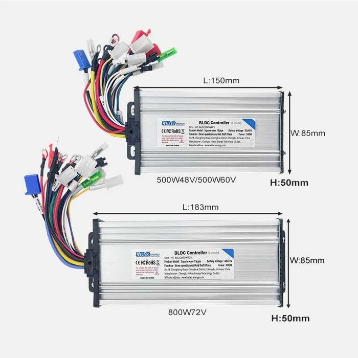 Контролер 48V 60V 72V 500W 800W 1000W