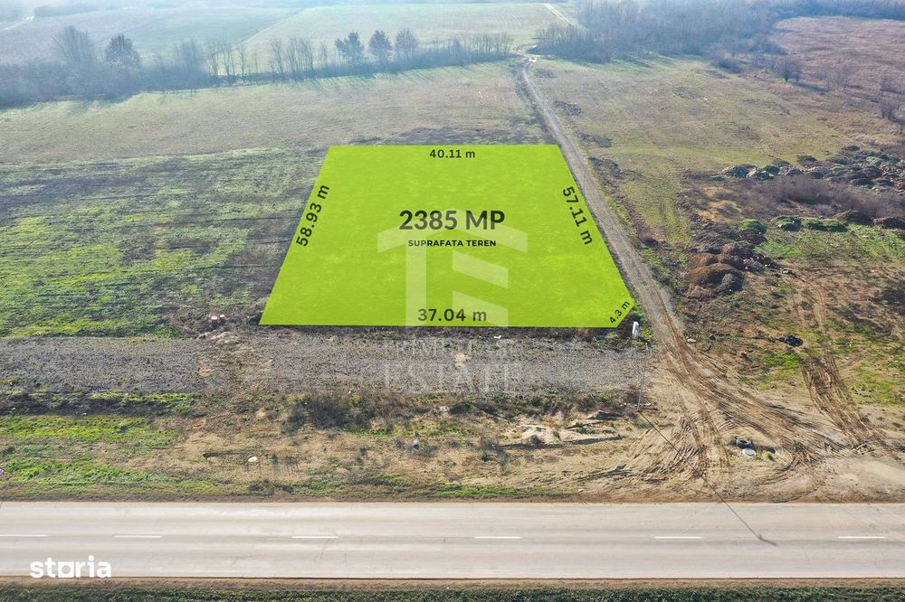 Vanzare | Teren industrial | 2385 MP | Apa Curent Canal | Mosnita Noua