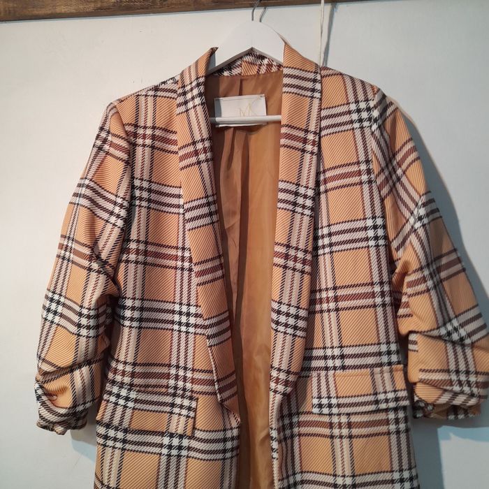 Sacou Damă în Carouri - Stil Casual/Elegant - Made in Italy M/L