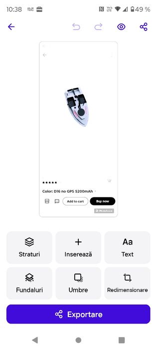 Bărcuță plantat momit navomodel