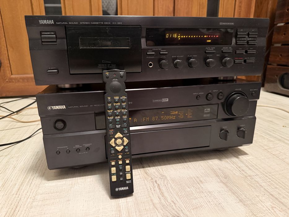 Linie Amplificator Yamaha RX V800 RDS si deck casetofon KX 393