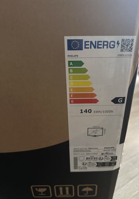 2xPhilips Wall Display 140 cm Suport perete Decoder Smart