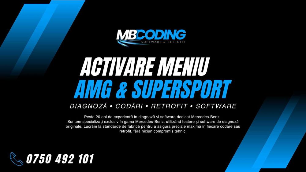 Meniu Tematica 43/53/63 AMG SuperSport Mercedes Codari menu carplay