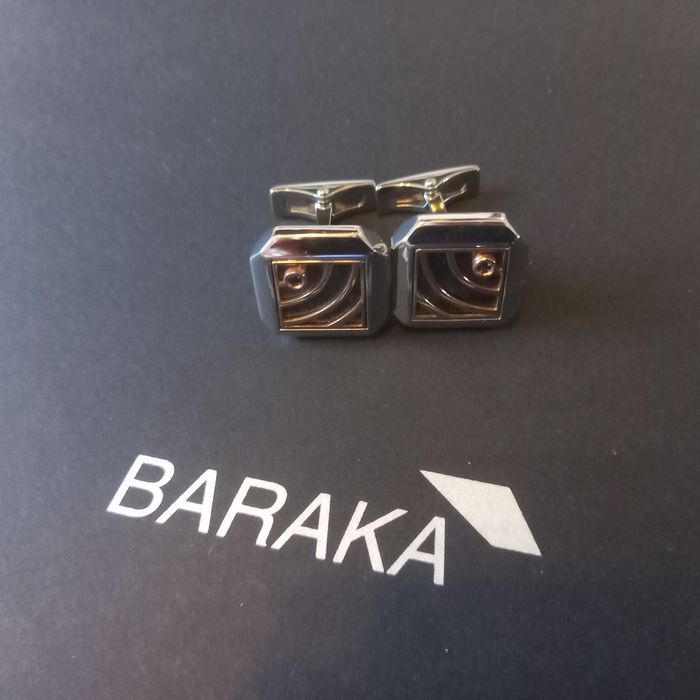 Vand butoni aur 18 K, 750 cu safire Baraka