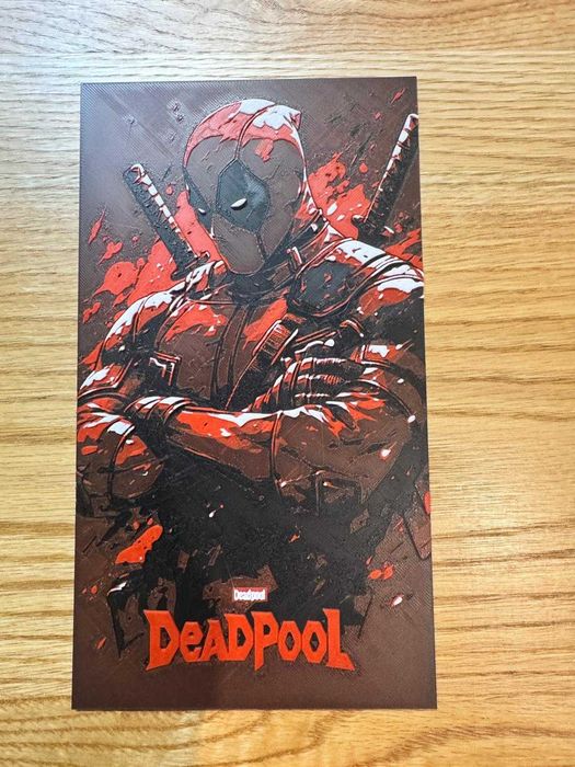 Tablou printat 3D color - Deadpool - 12x22 cm