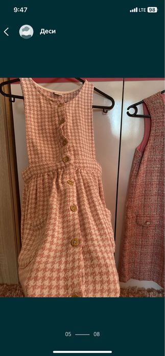Рокля Сукам розова синя букле Zara LC waikiki H&M момиче 134, 8-9г