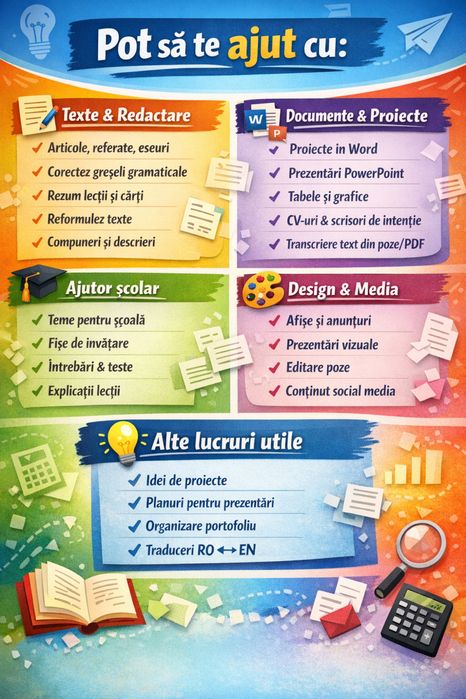 Editare poze , proiecte școlare