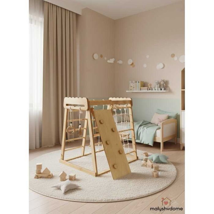 Шведская стенка, турник, качели в комплексе "Baby-малыш" от Turnik.uz