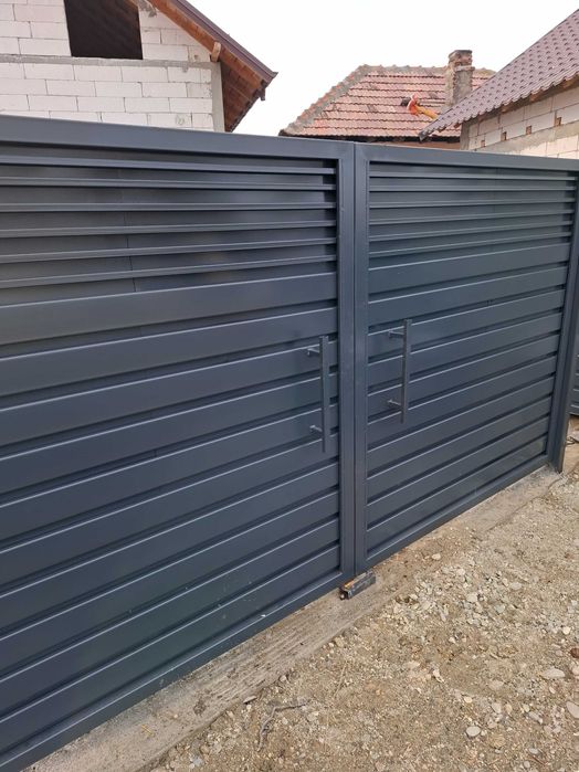 Poarta din teava rectangulara 100x20 – design modern si rezistenta