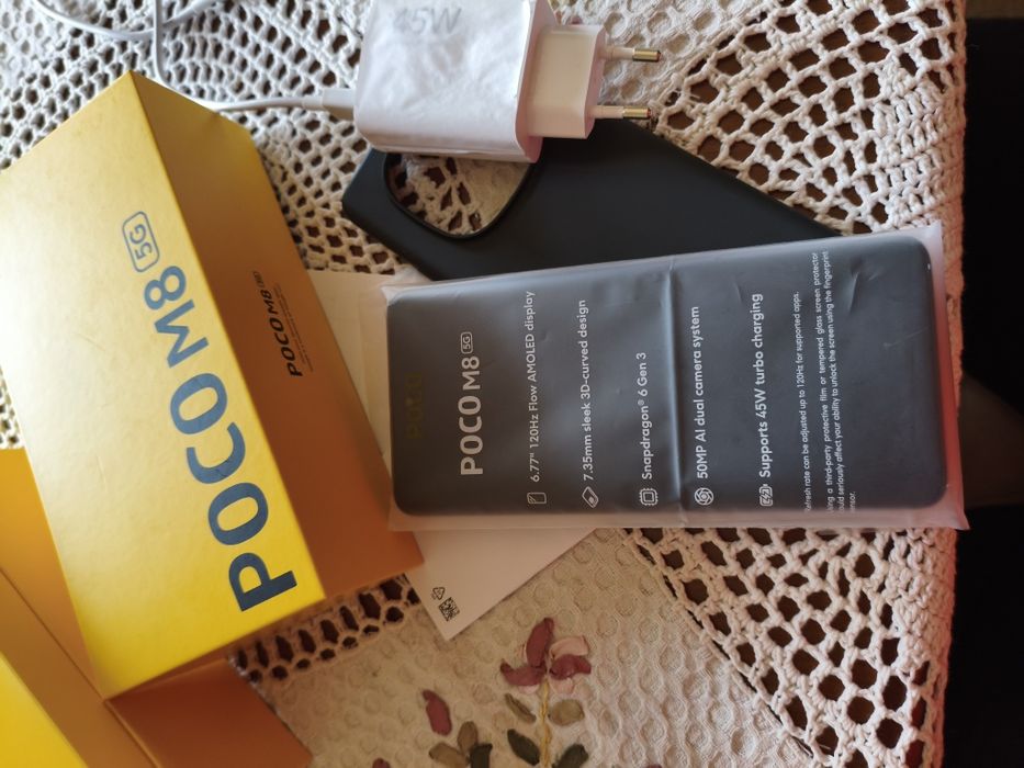 Poco M8 5G 8/256 в идеальном состоянии в полном комплекте (как новый)