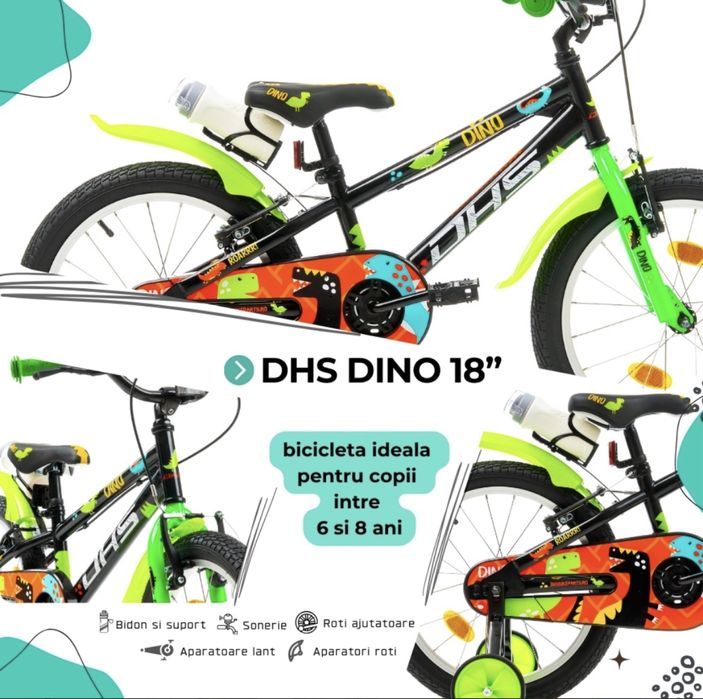 Vand Bicicleta Copii DHS Dino - 18 Inch