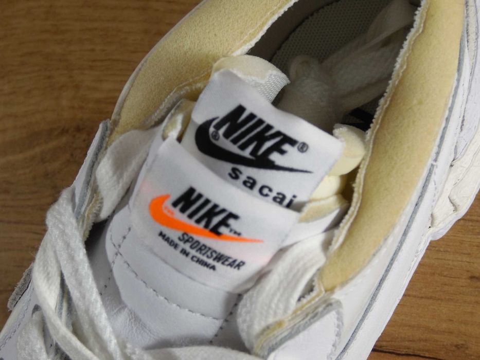 Нови! Sacai X Nike Blazer Low "White Patent" - 40,5 номер Оригинални!