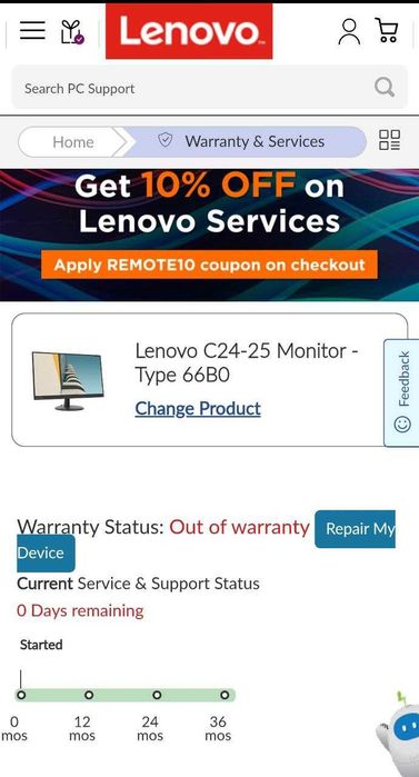 Монитор Lenovo 24" – AMD FreeSync, HDMI, VGA