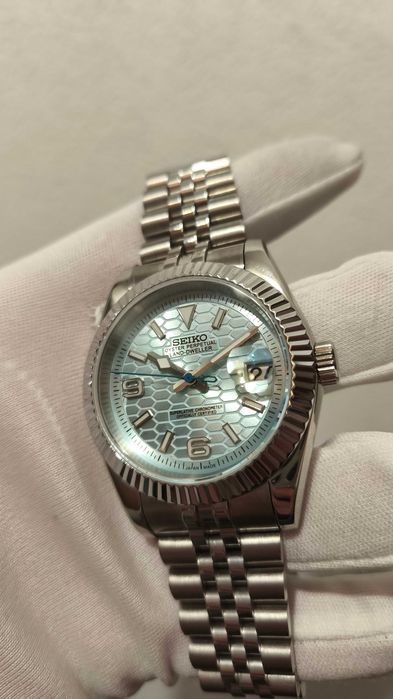 Ceas automatic Seiko modificat, in stil Datejust