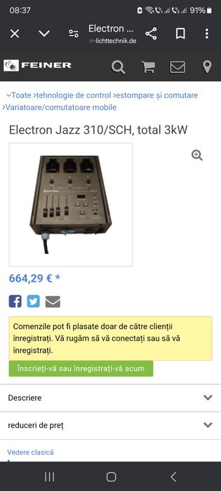 Dimmer lumini Electron Jazz 310, dmx, club, disco, dj
