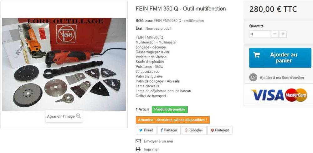 Fein FMM350QSL - Мултифункционален инструмент 350W комплект!