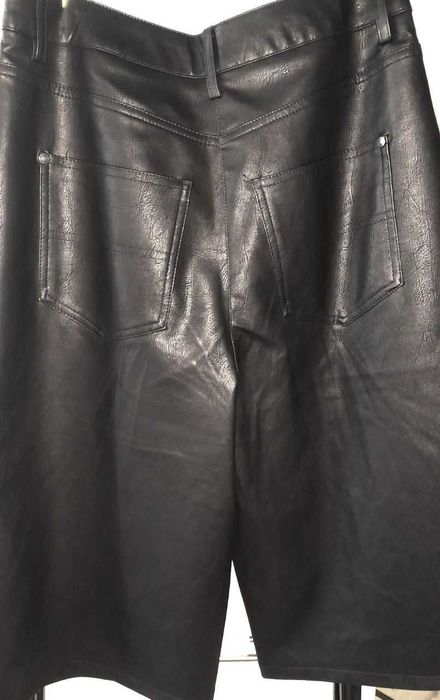 Брюки кюлоты кожанные