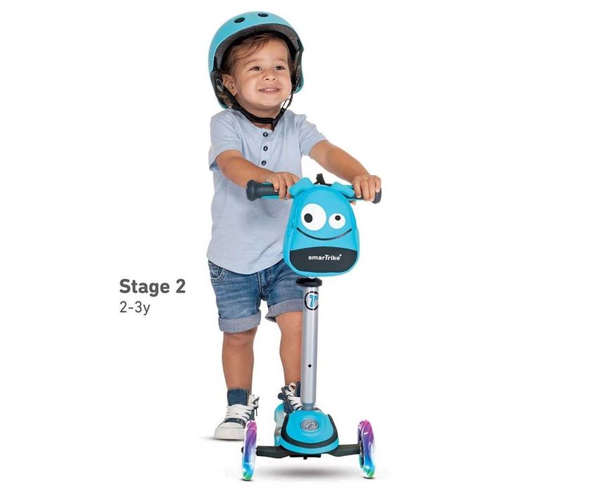 Детски скутер smarTrike Т1, син, тротинетка за деца