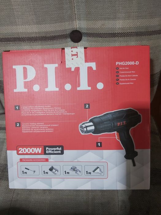Фен строительный 2000w. Новый.