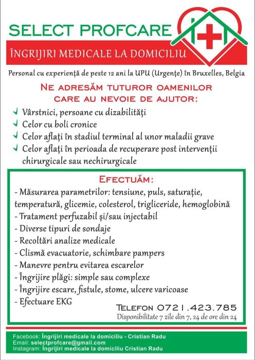 Îngrijiri medicale la domiciliu