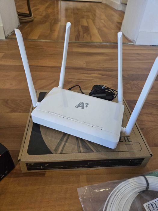 ZTE рутер, 40м оптичен кабел и Тенда рутер