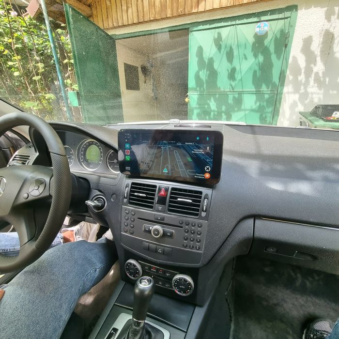 Navigatie android Mercedes C Class w204 facelift Carplay Waze YouTube