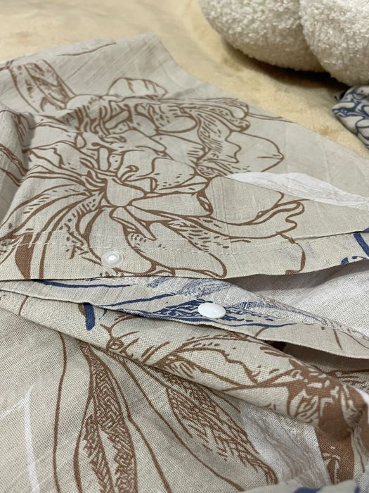 Памучен спален комплект от три части 200 х 220 две калъфки и плик