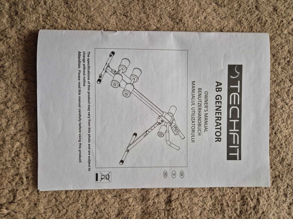 Aparat fitness pentru exerciții abdominale Techfit AB Power 1000