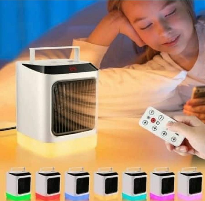 Mini încălzitor/ventilator ceramic 2în1 Elyco+telecomanda