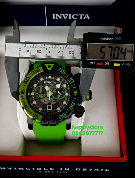 INVICTA Foxhound green 57 mm, Инвикта нов ръчен часовник