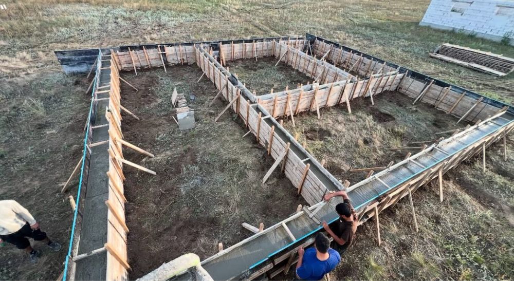 Заливка Фундамент со своей Опалубки