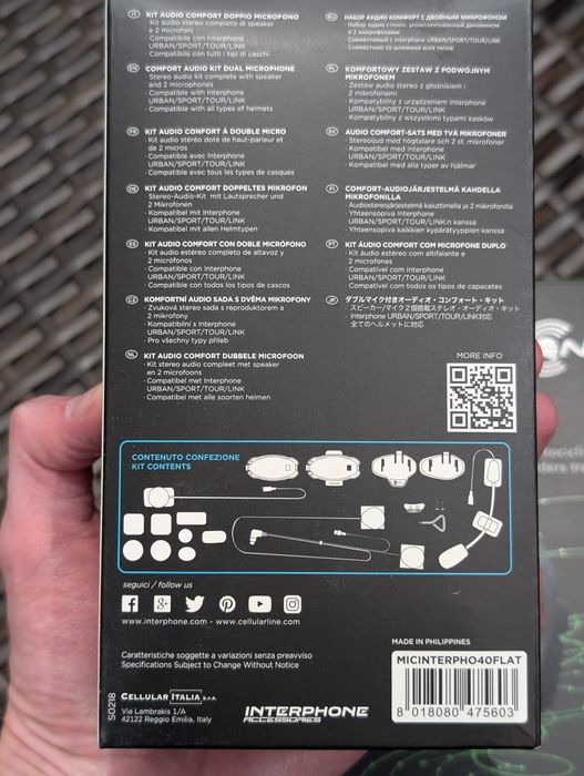 Pt 2 casti. Sistem de comunicare casti moto Cellularline Link HD (gen cardo/sena)