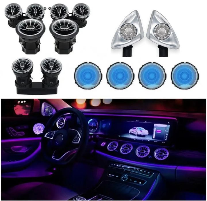 Set Grile Ventilație, Tweetere 4D si Capace Boxe Mercedes E-Class W213