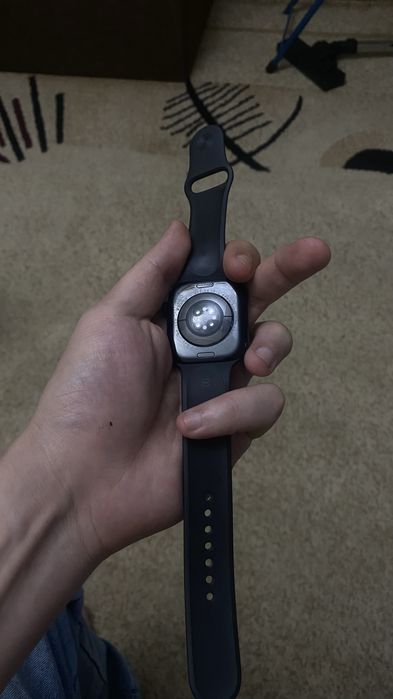 Apple Watch Series 10 GPS, Черный спортивный ремешок, S/M, 42мм, Оникс
